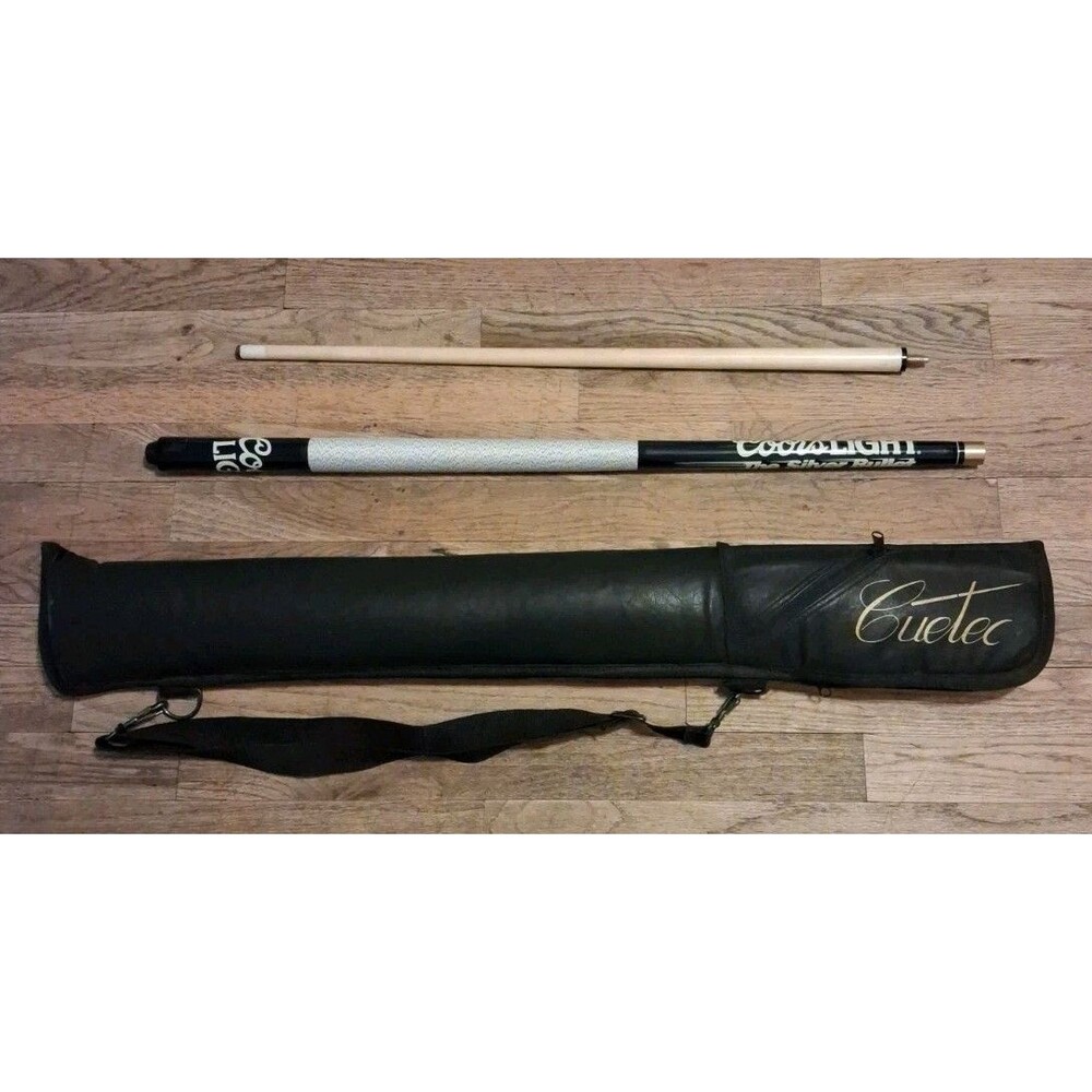 Vintage Coors Light Pool Cue 53.5 " With Case 17.9 oz Billiards Stick